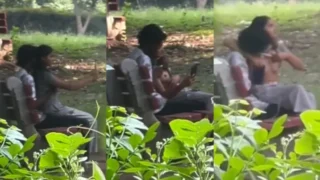 Delhi Young Couple GF Boobs In Park Outdoor Hot Video